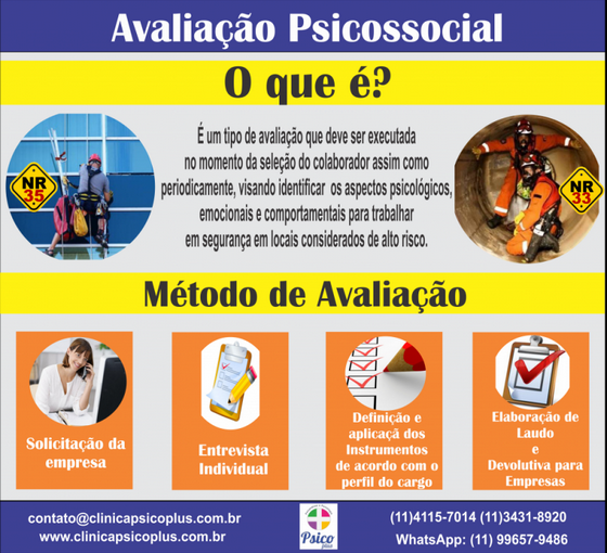 Clínica para Avaliação Psicossocial NR 35 Parque Ibirapuera - Avaliação Psicológica Bariátrica